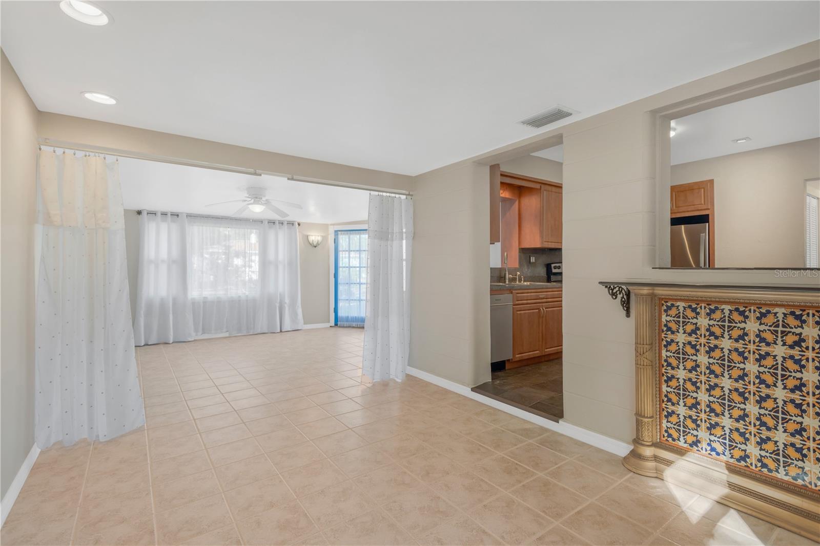 Kitchen Leads To Dining Room & Bar