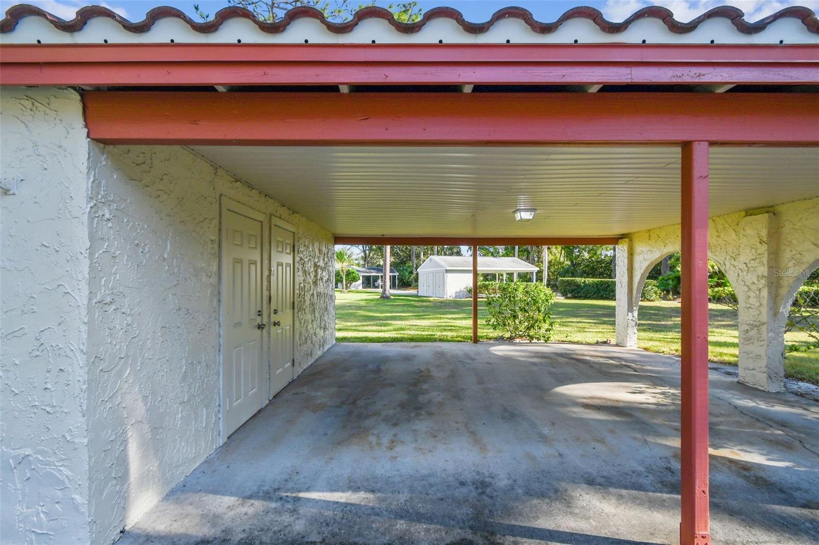 Covered parking spot