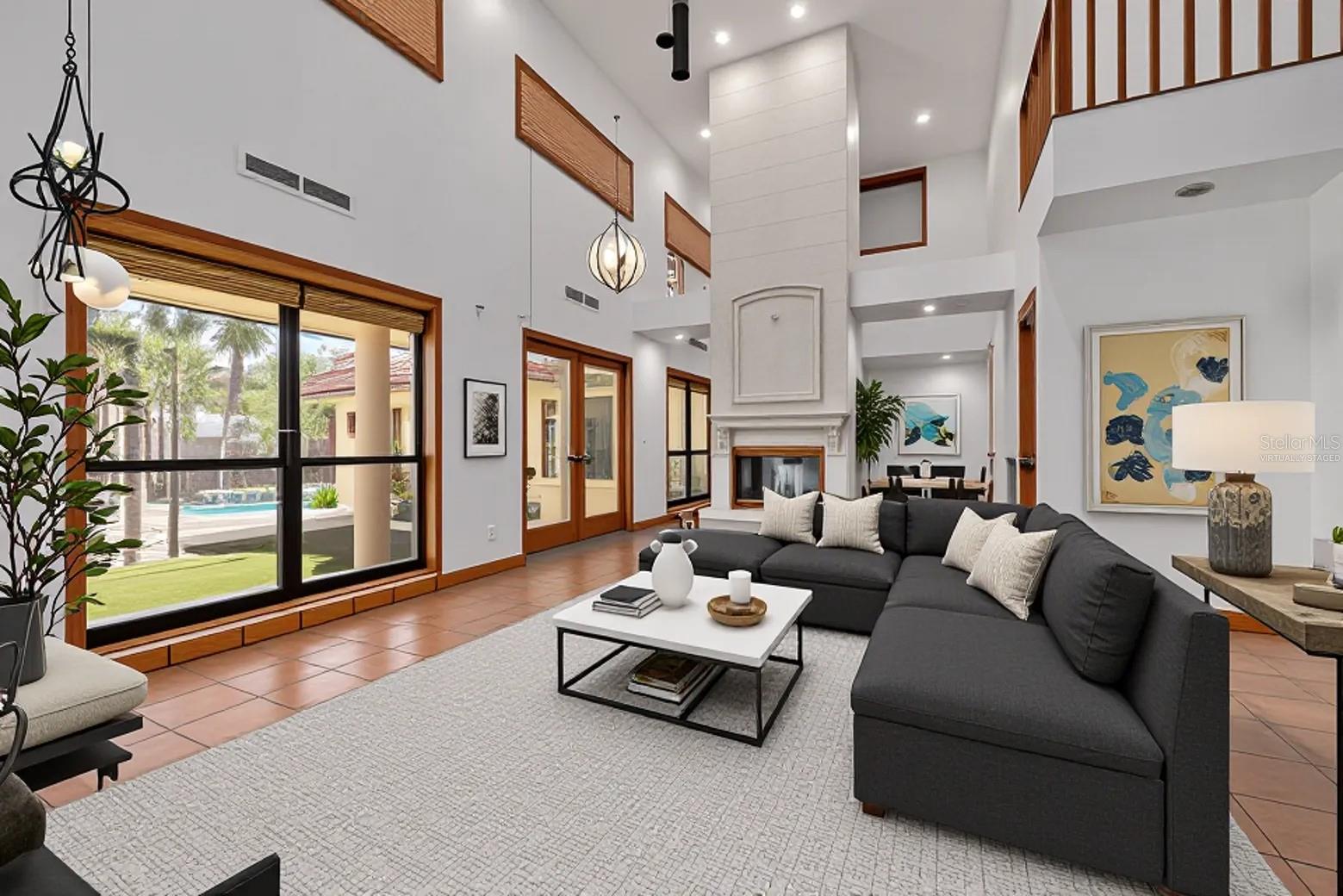 Virtually Staged Living Room