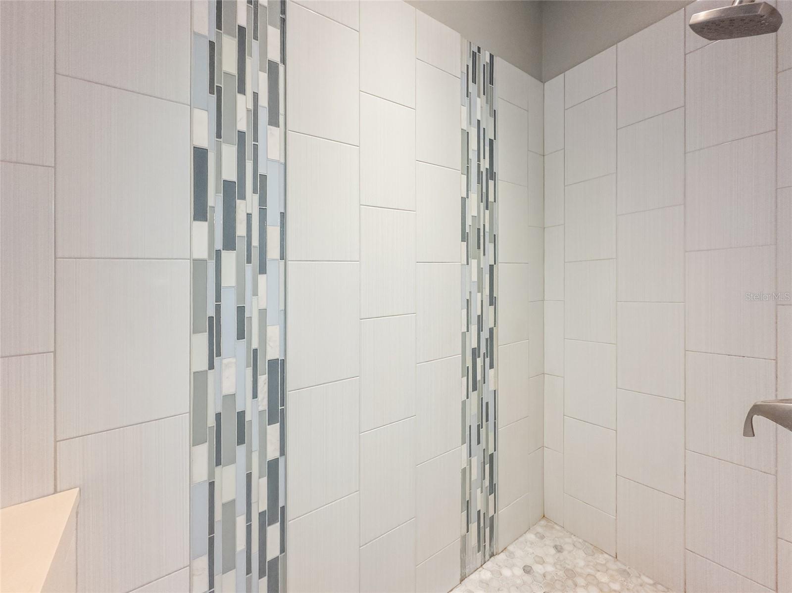 Beautiful primary bathroom shower.