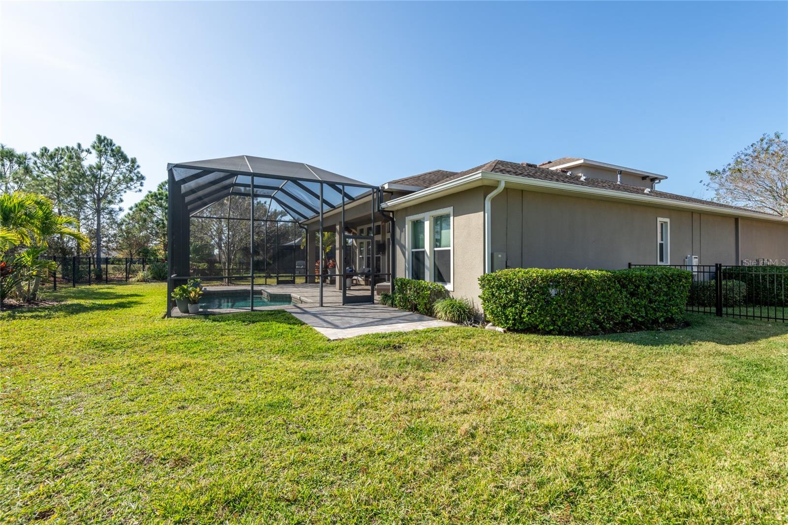 Backyard fully fenced