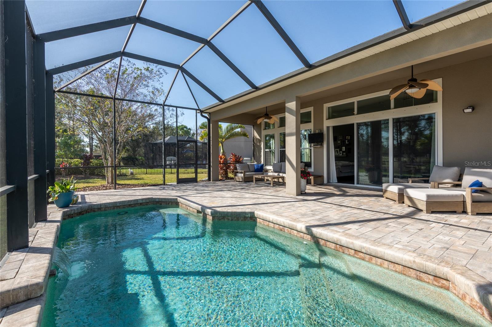 Heated swimming pool.