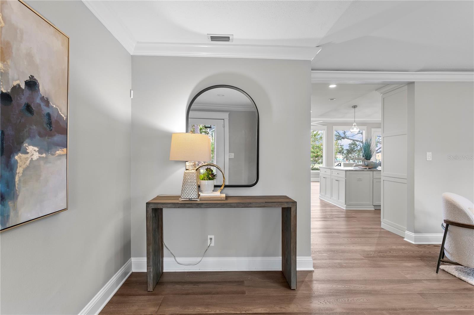 Welcoming entry foyer