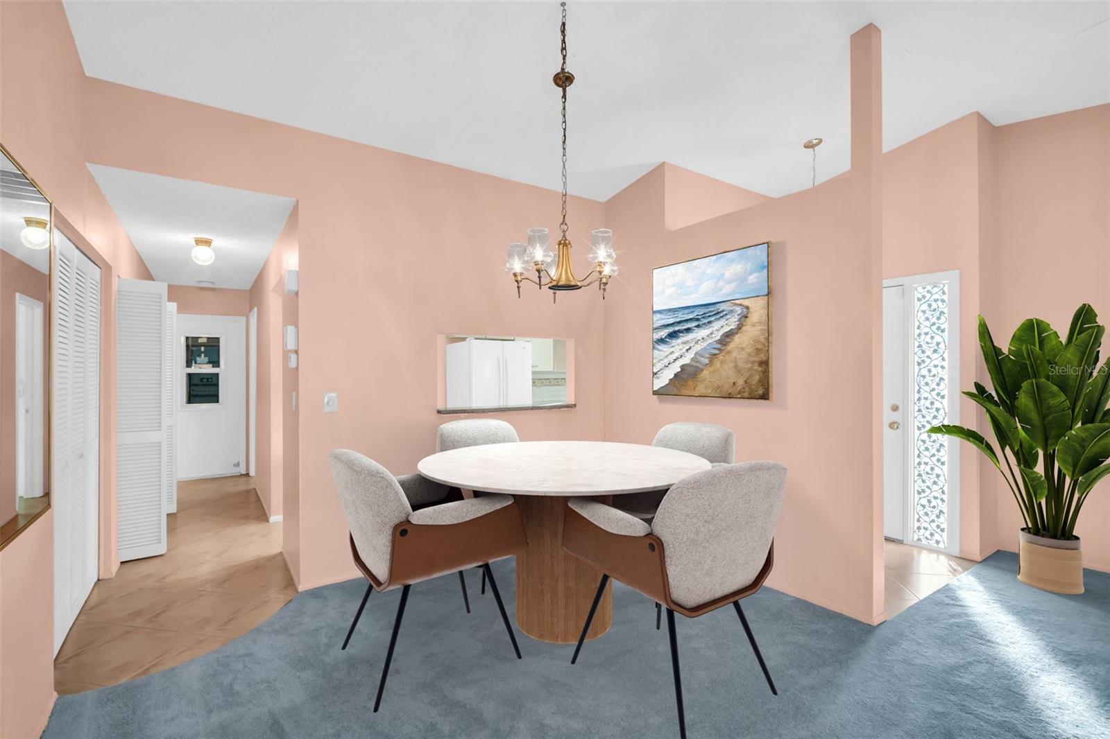 Dining room perfectly tucked between the kitchen & main living making entertaining a breeze~