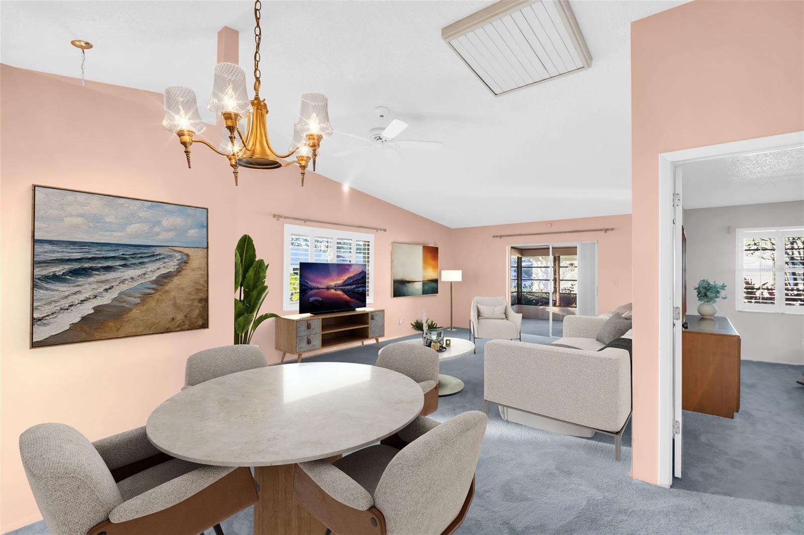 Master suite privately located at the rear of home separate from 2nd bedroom~