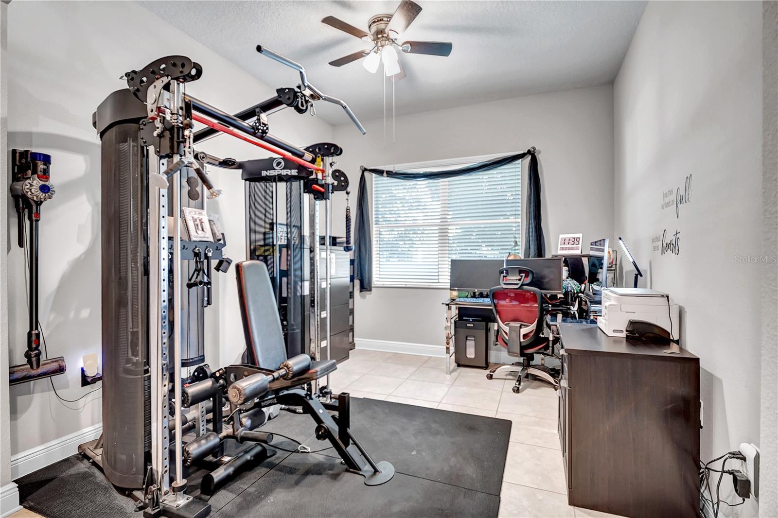 HOME OFFICE WITH FULL EXCERCISE GYM