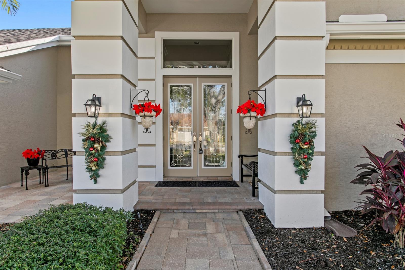 Brick Paved Walkways & Spacious Front Porch Sitting Area