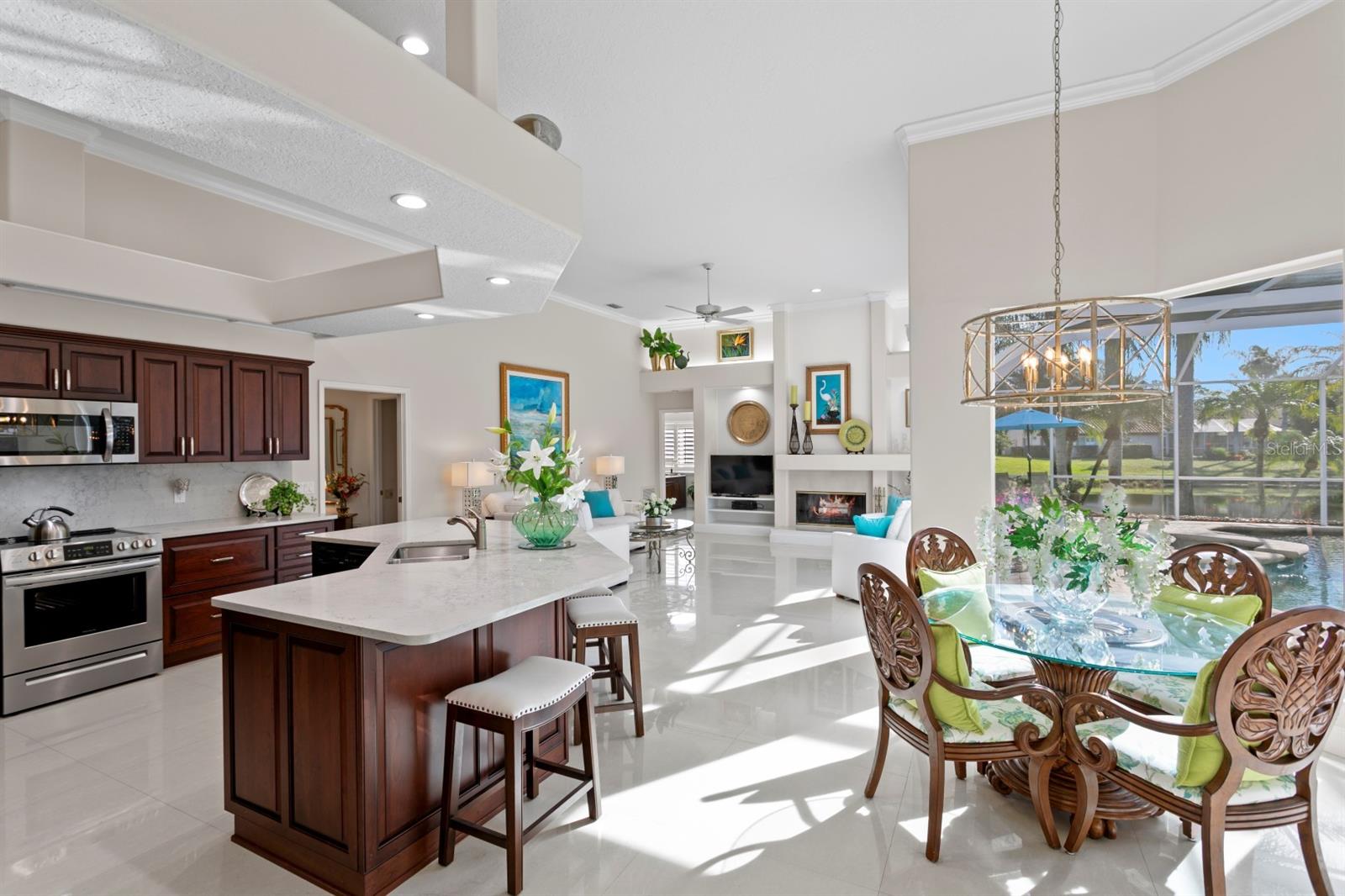 Updated Open Concept Kitchen With Eat In Views!