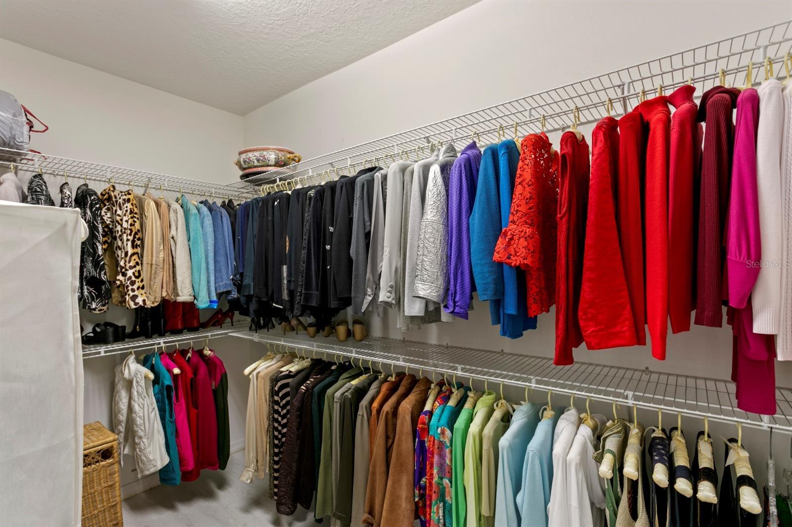Primary Bedroom Spacious Closet.
