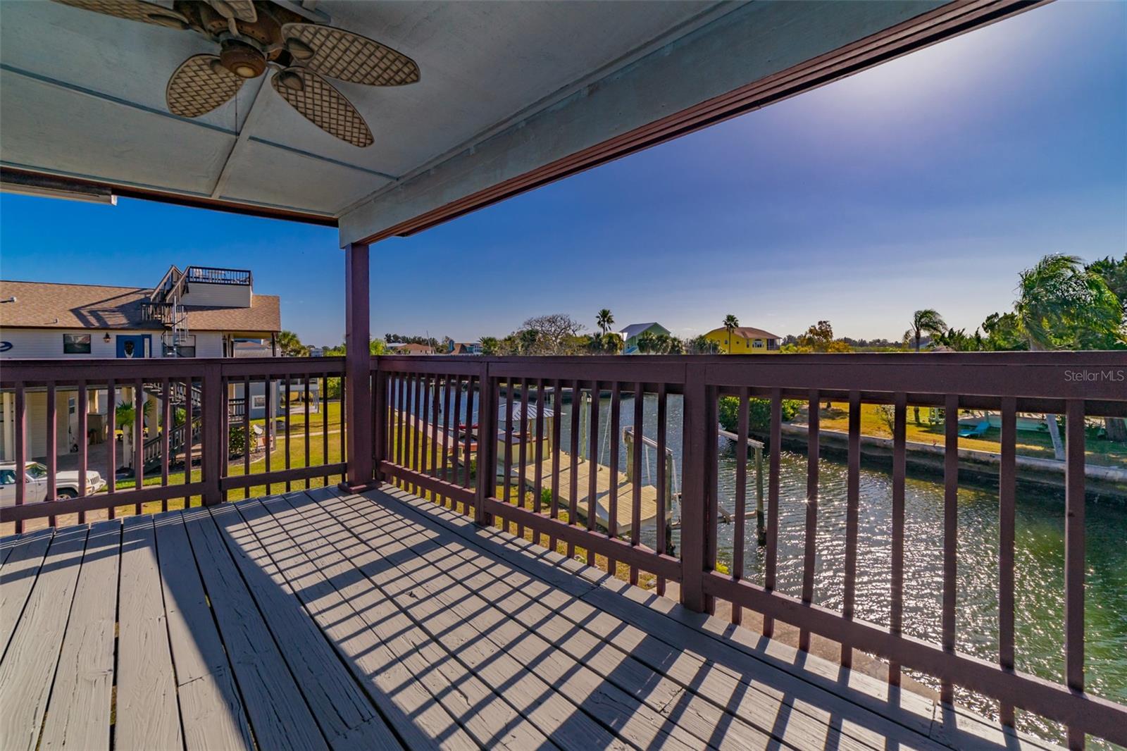 Deck on Second Floor With Water Views