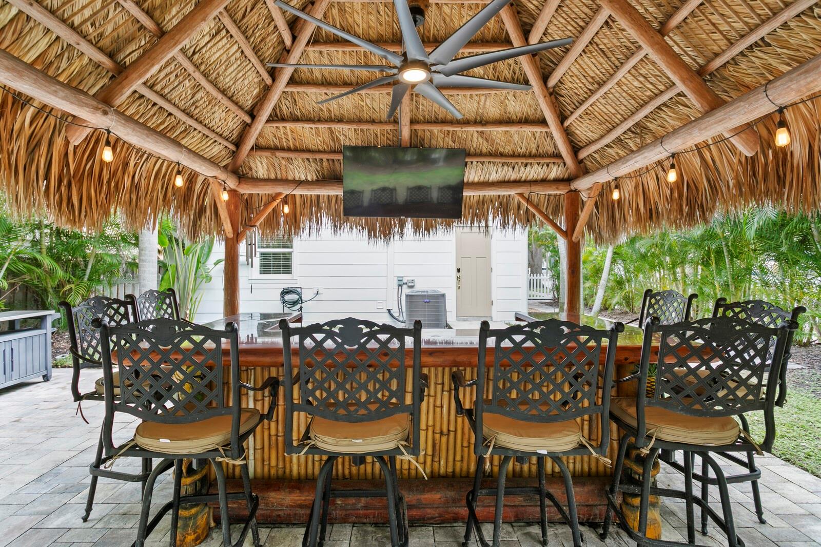 Tiki Hut with electrical