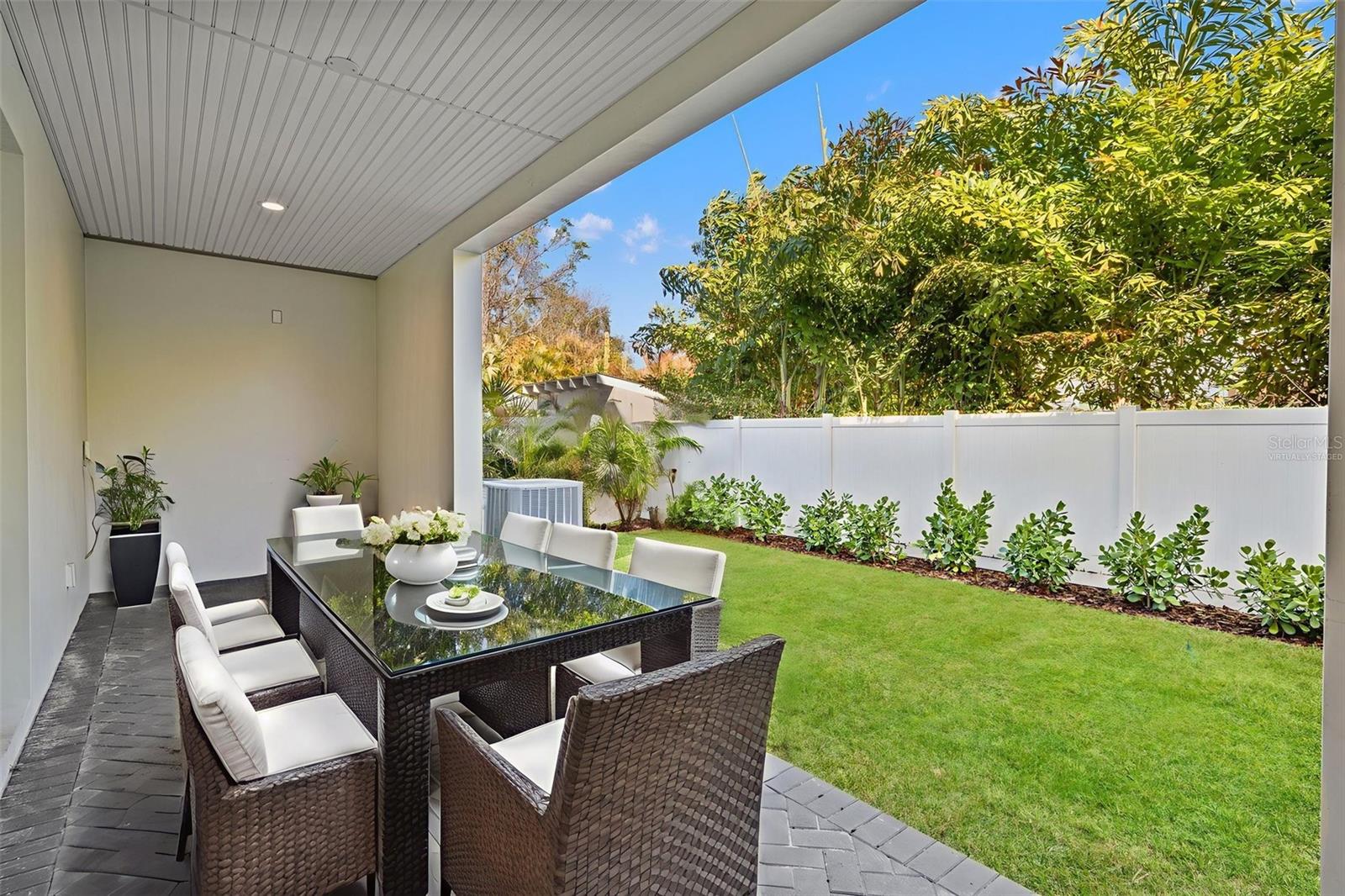 *virtually staged, 1st floor back porch and yard