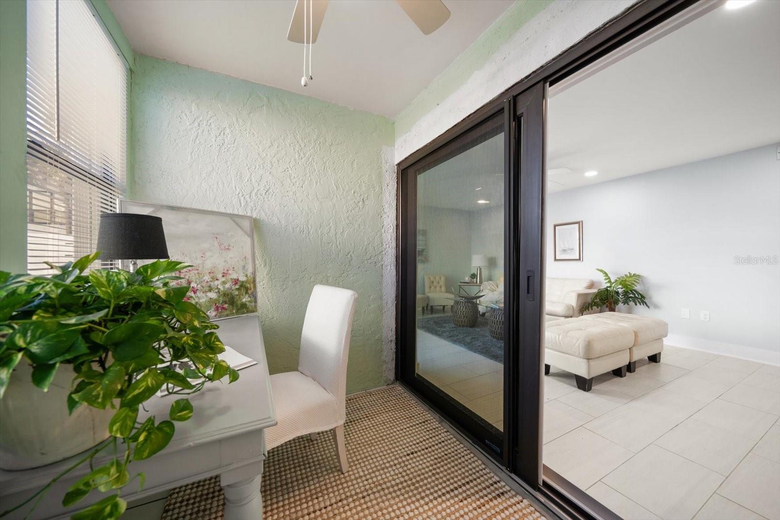 Enclosed lanai area.