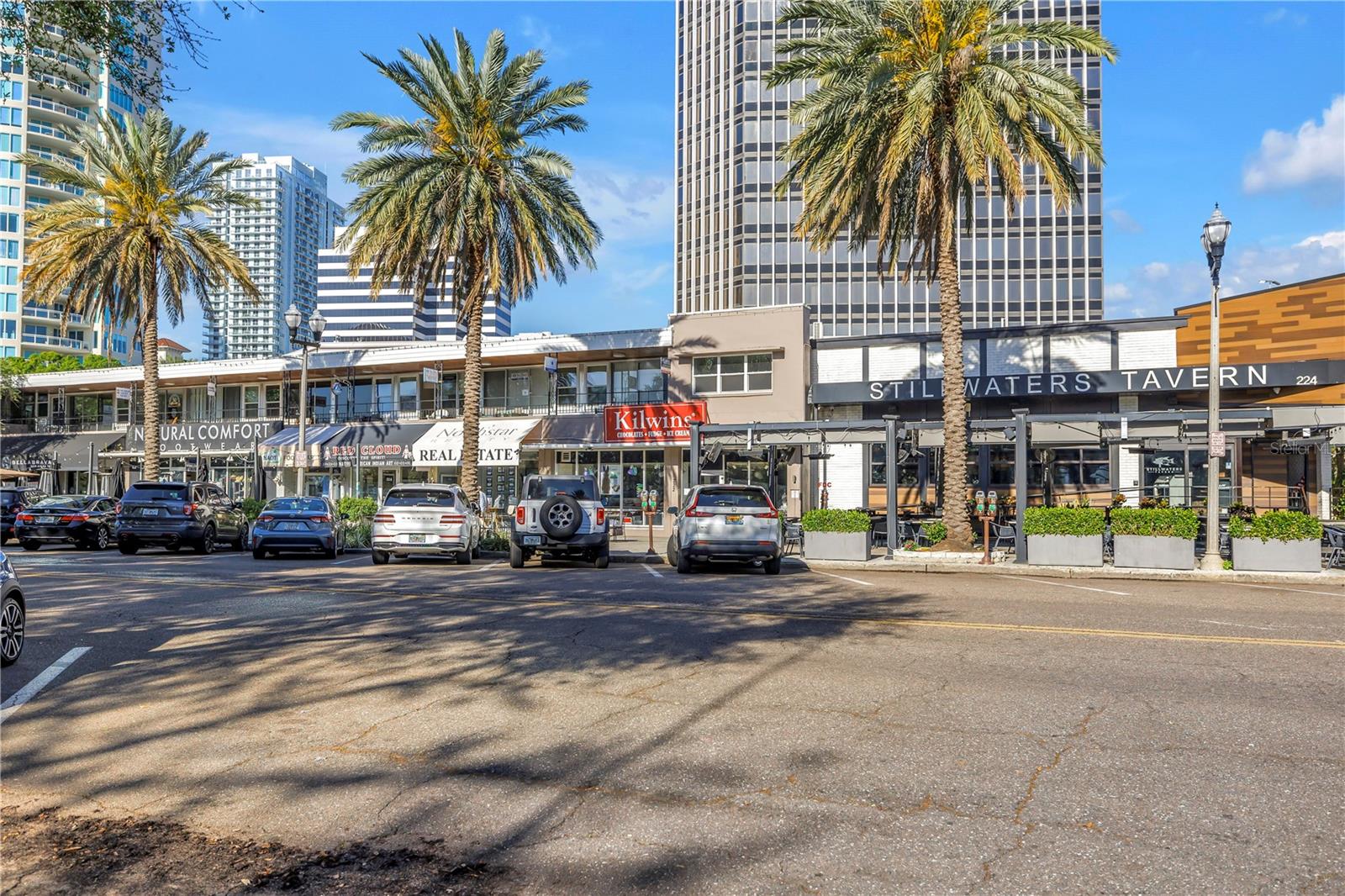 Beach Drive is lined with a variety of restaurants and boutique shopping options, offering something for everyone just steps away.