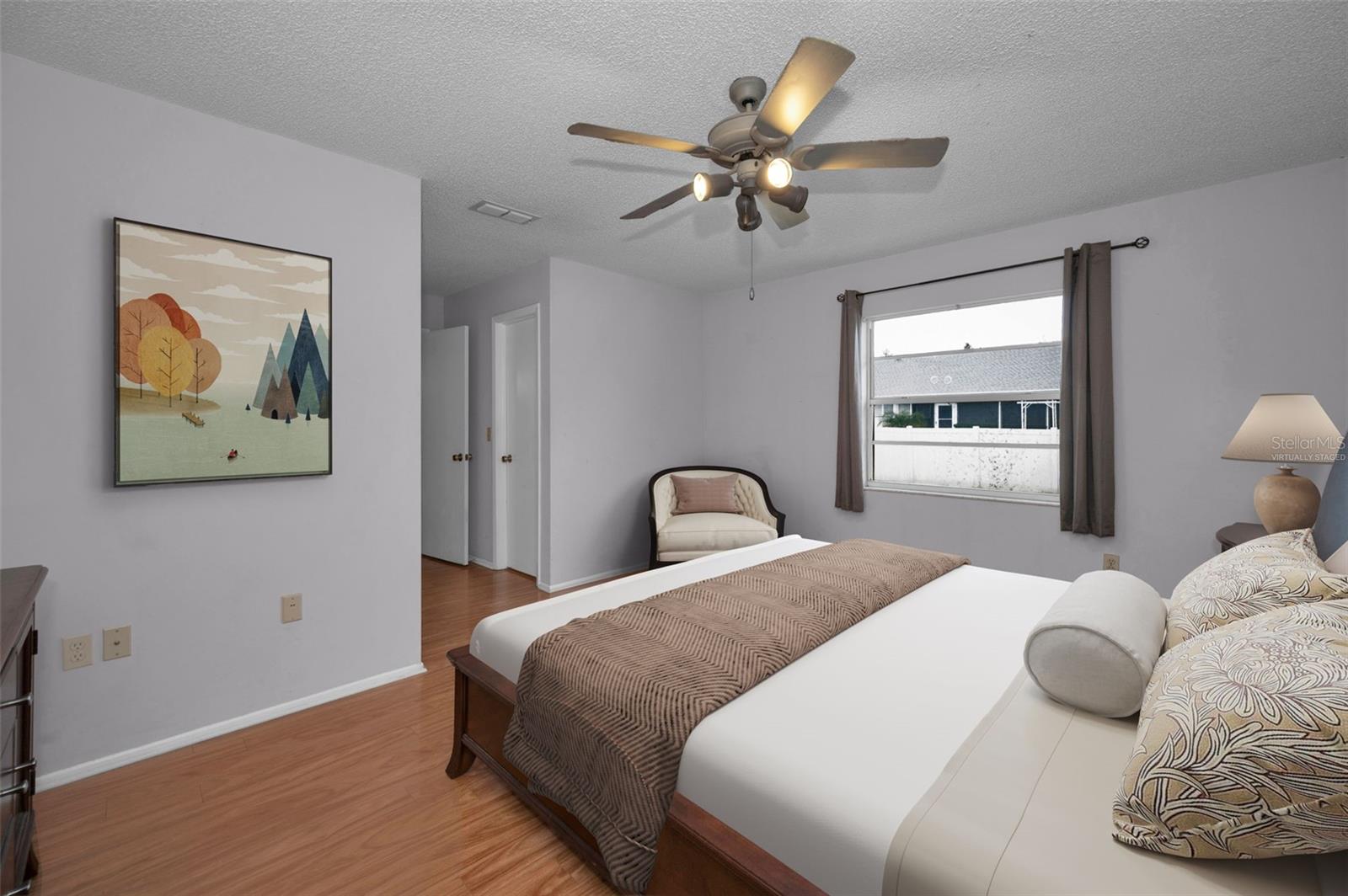 Virtually Staged Master Bedroom