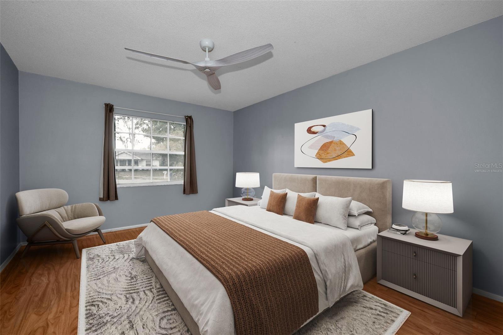 Virtually Staged Guest Bedroom