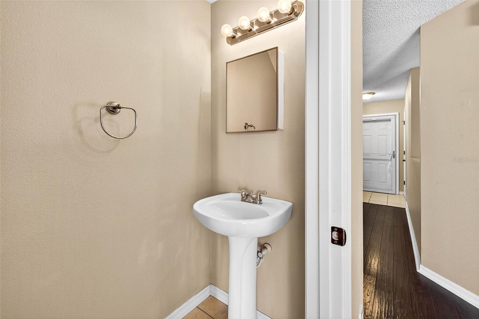 First floor powder room