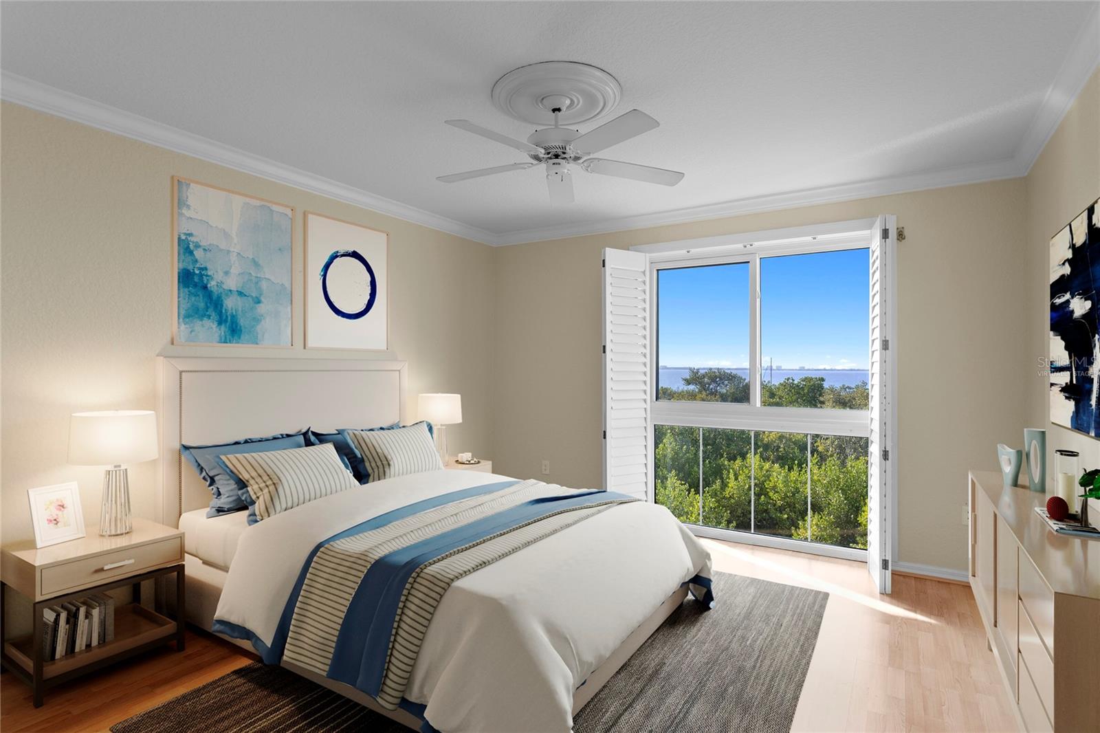 Virtually Staged Primary Bedroom