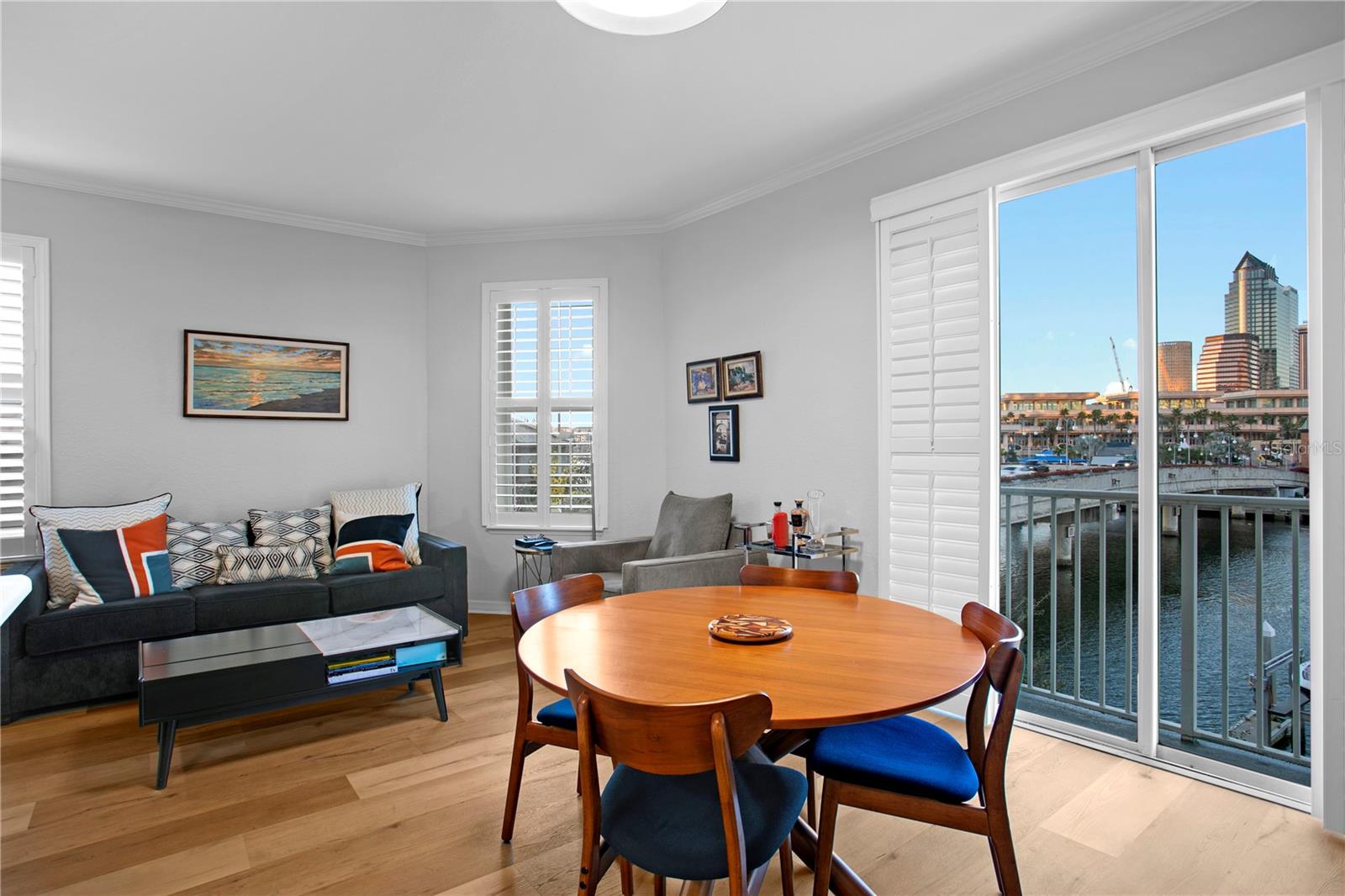 Enjoy stunning Harbour Island and Downtown views from the Juliet balcony.