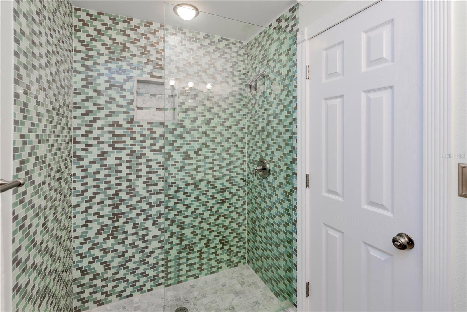 Bathroom 2 has a walk-in shower.