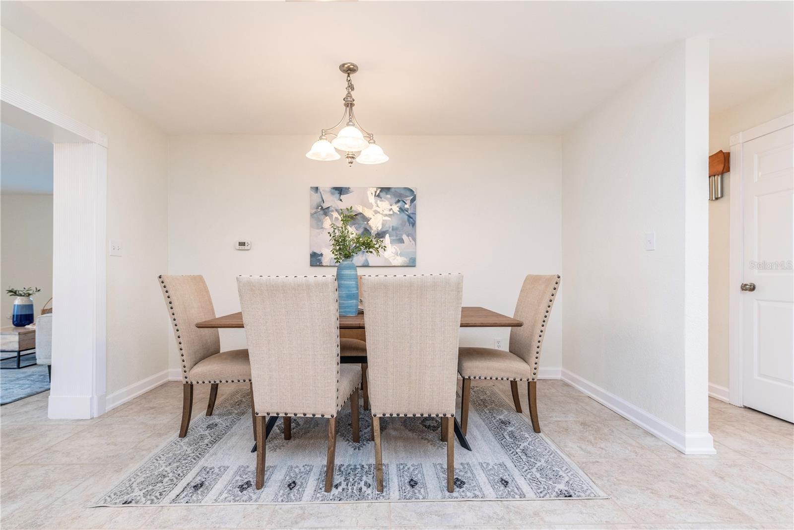 Dining room adjacent to the kitchen.
