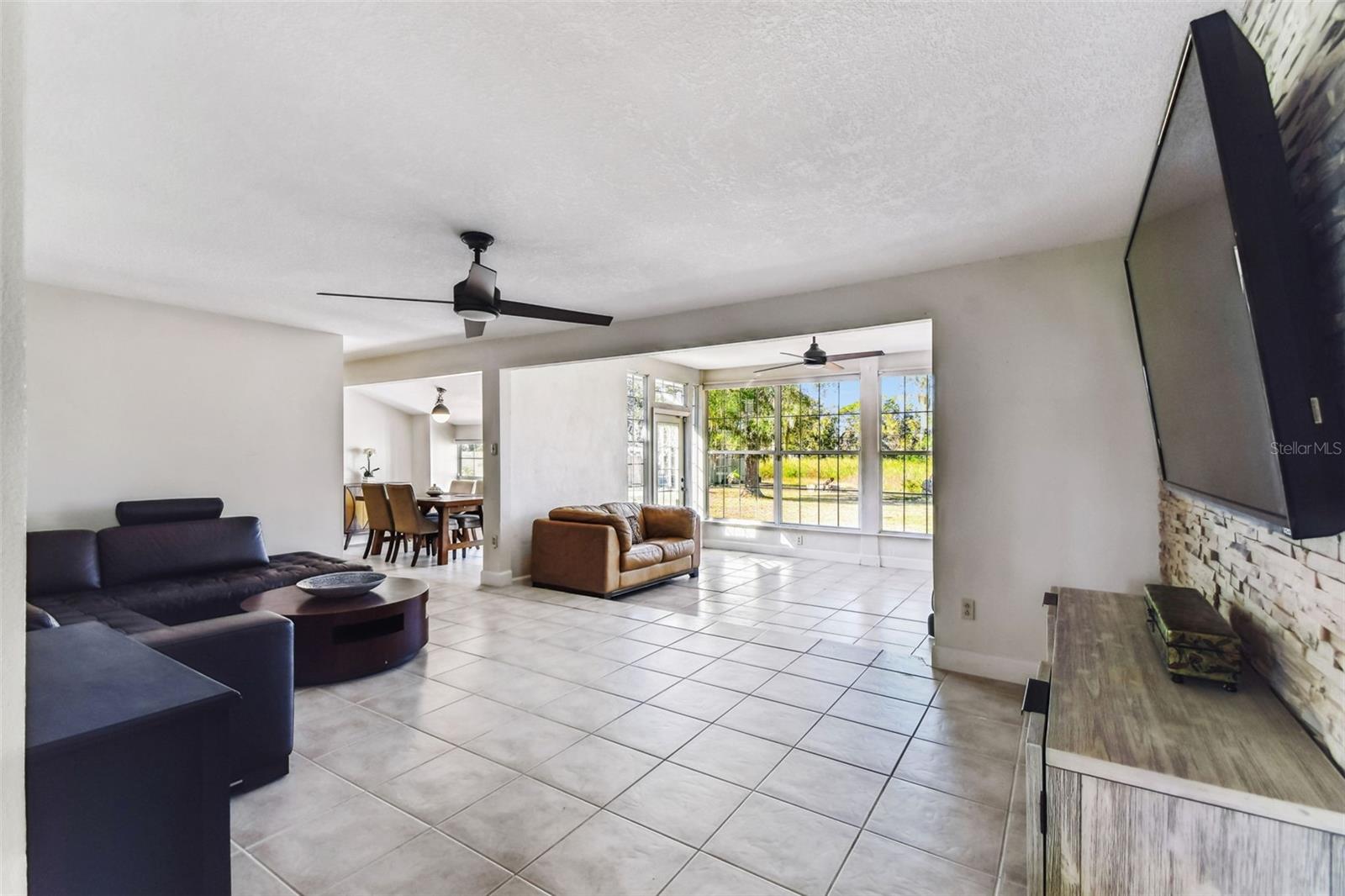 Family room and sunroom