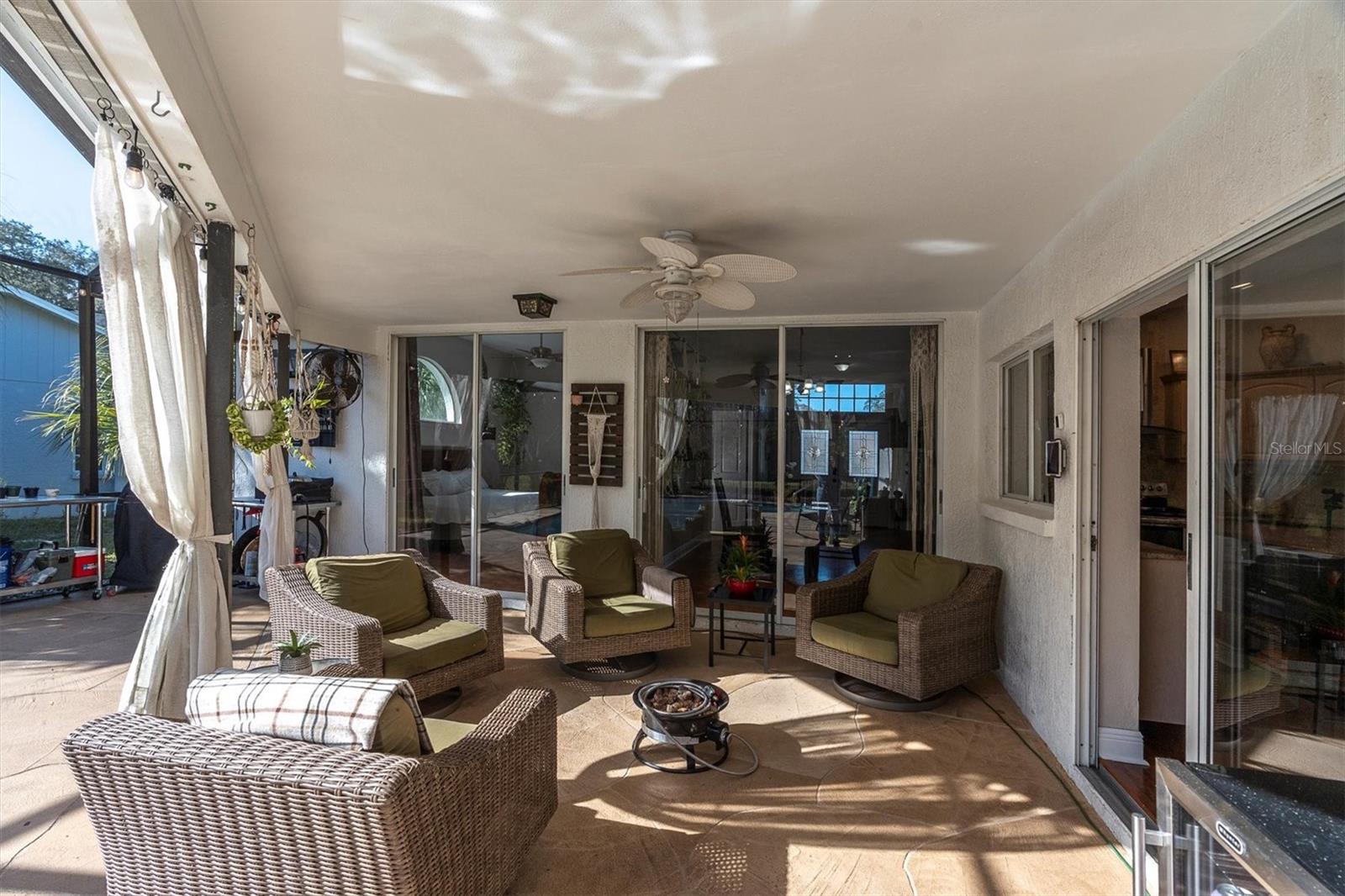 Large covered lanai area