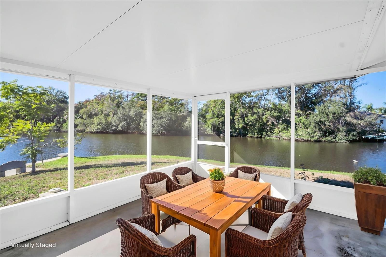 Porch overlooking the lake
