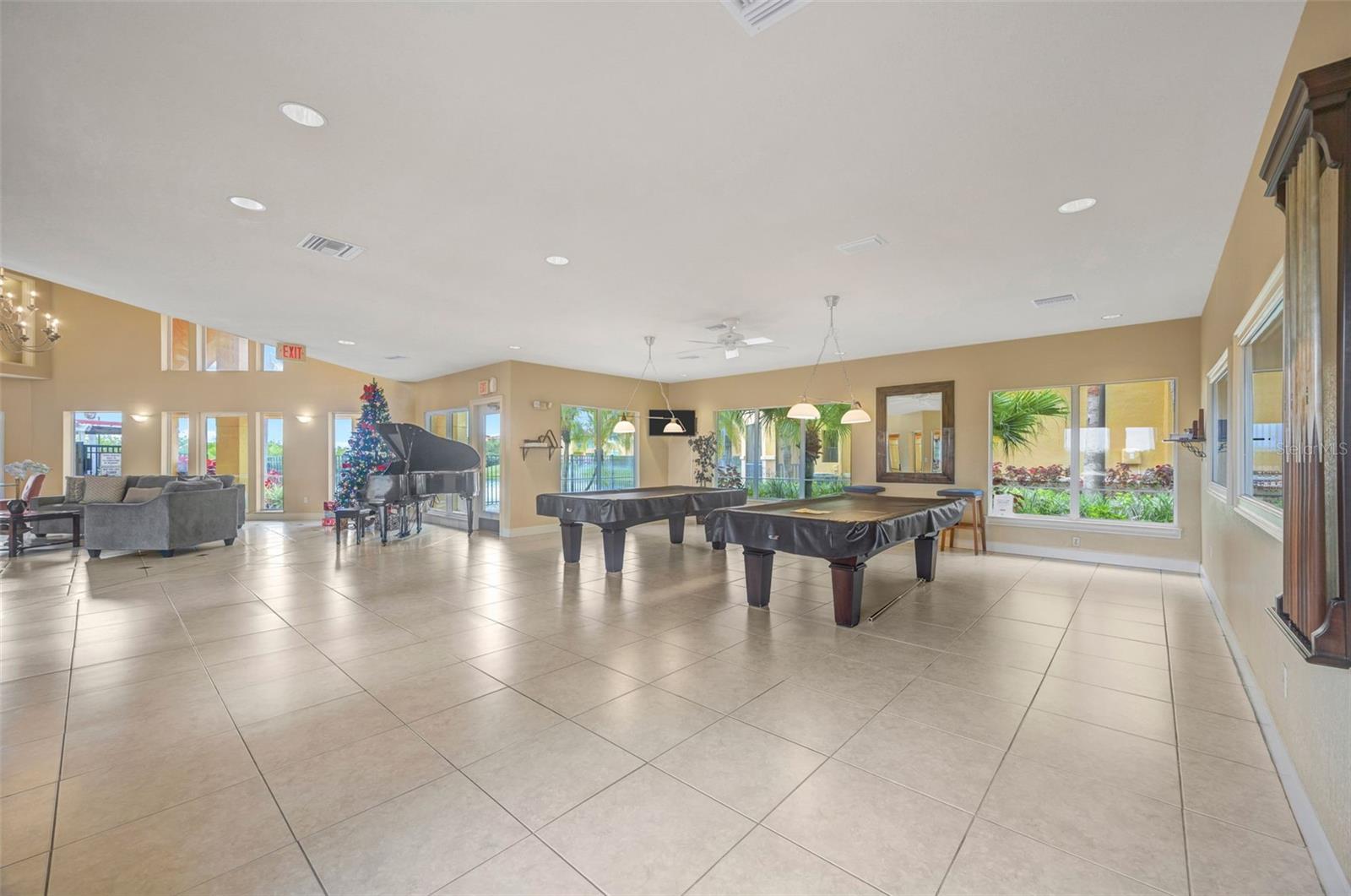 Pool tables in clubhouse