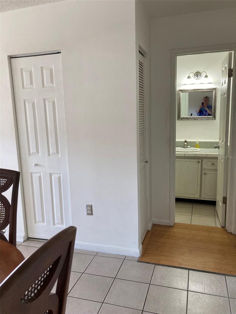 Entry way to bath and bedroom