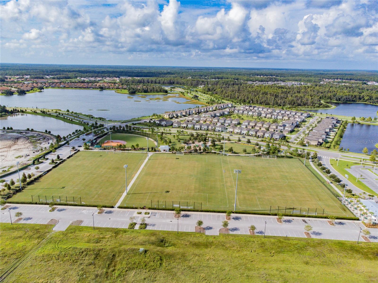 Shown here is a portion of the Starkey Ranch District Park, a multi-sport complex.