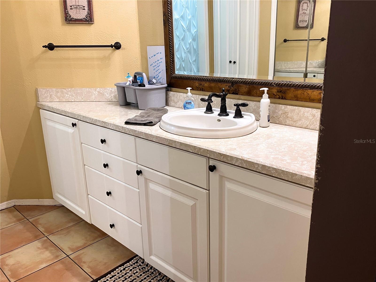 Spacious primary bathroom