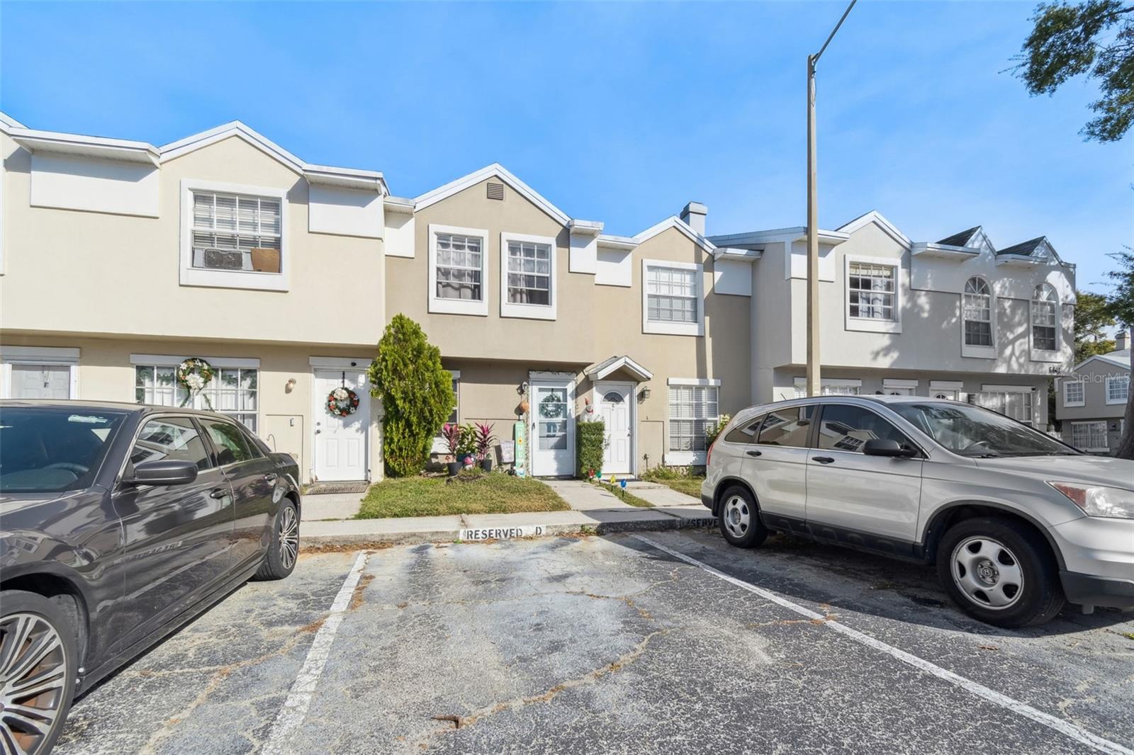 Reserved Parking in Front of the townhouse