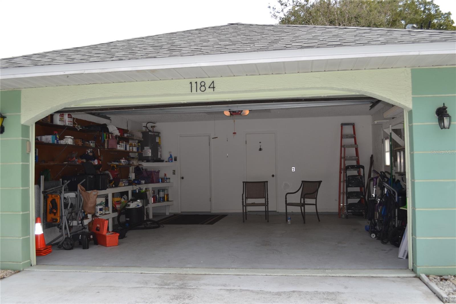 Two car garage with side entrance