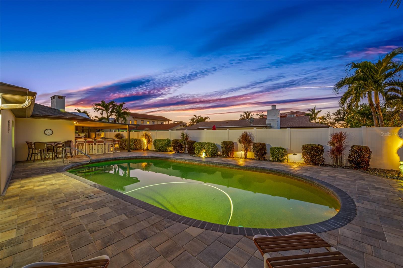 Pool and outdoor kitchen