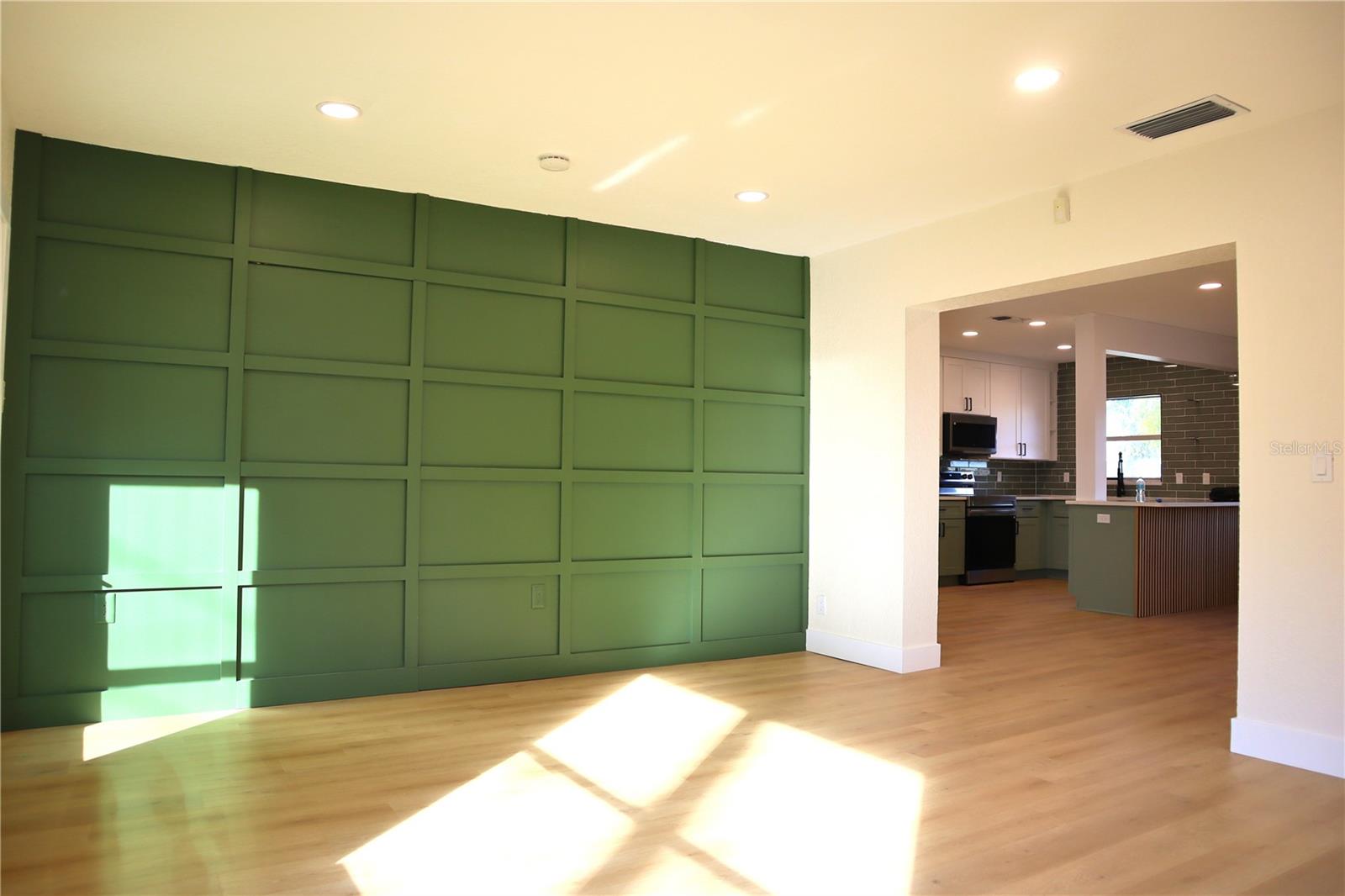 Living room accent wall