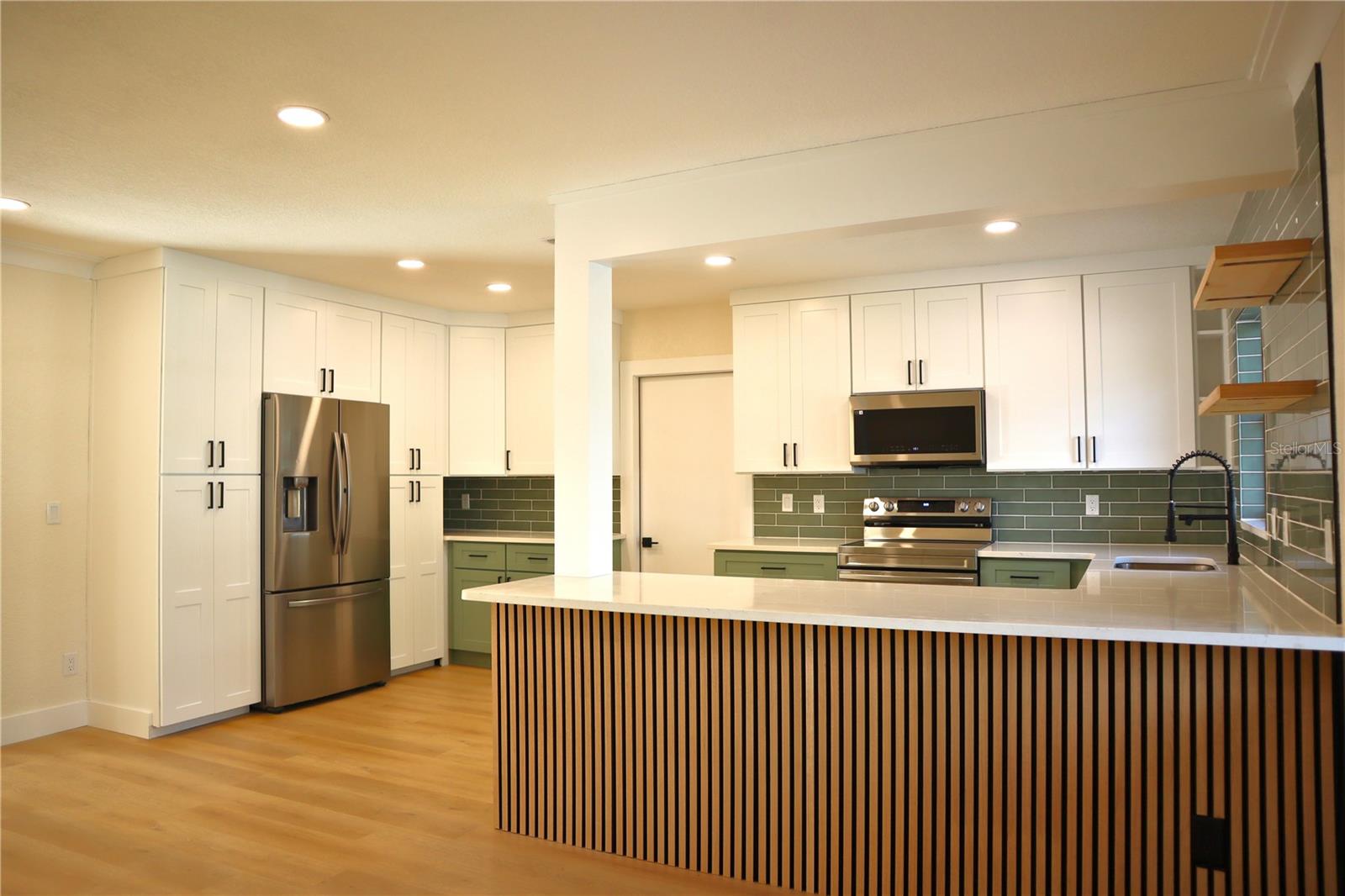 Full view of huge kitchen