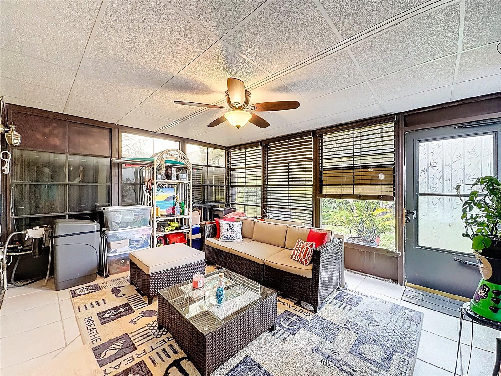 502 Bough Ave - lanai, door to patio garden area at back of townhome
