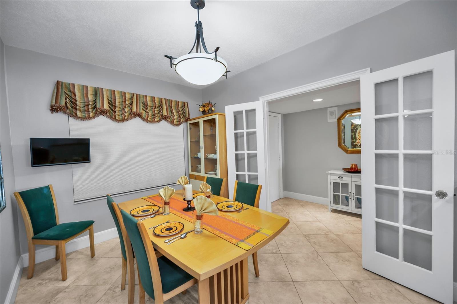 ..French Doors Off Foyer. Contemporary Yet Classic Look.