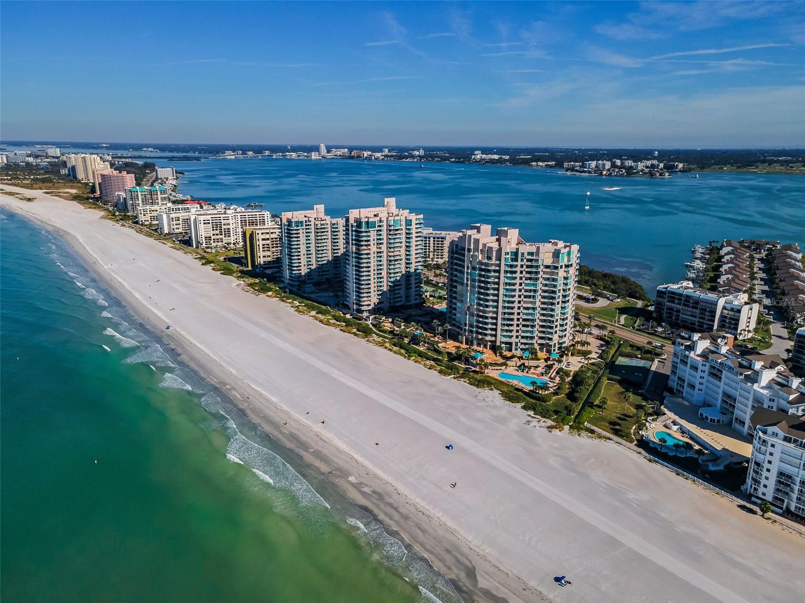 ... Sugar Sands of Sand Key Looking North From The Cabana Club.. Famous Clearwater Beach One Mile North - Home to Numerous Award Winning Restaurants & Nightlife. Shops At Sand Key -Right up The Street.