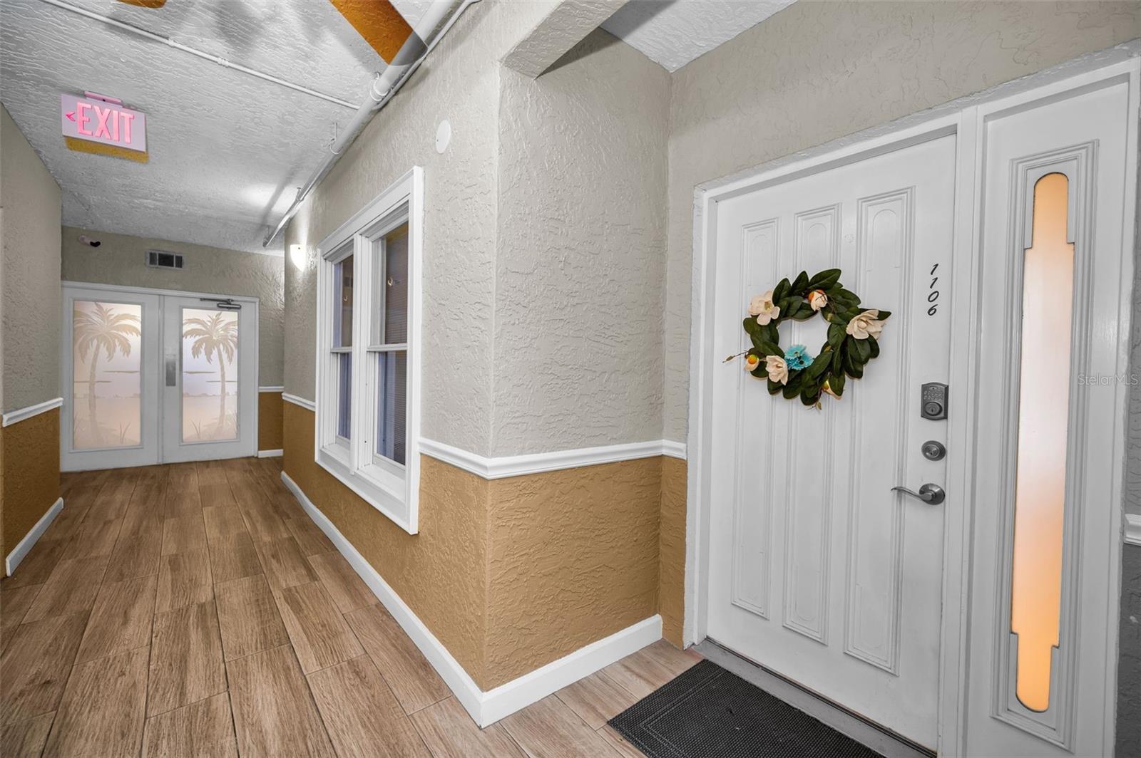 ... Residence 1106 is an Elevated  First Floor Unit That Can Be Accessed From the Front Lobby or the Garage Elevator.