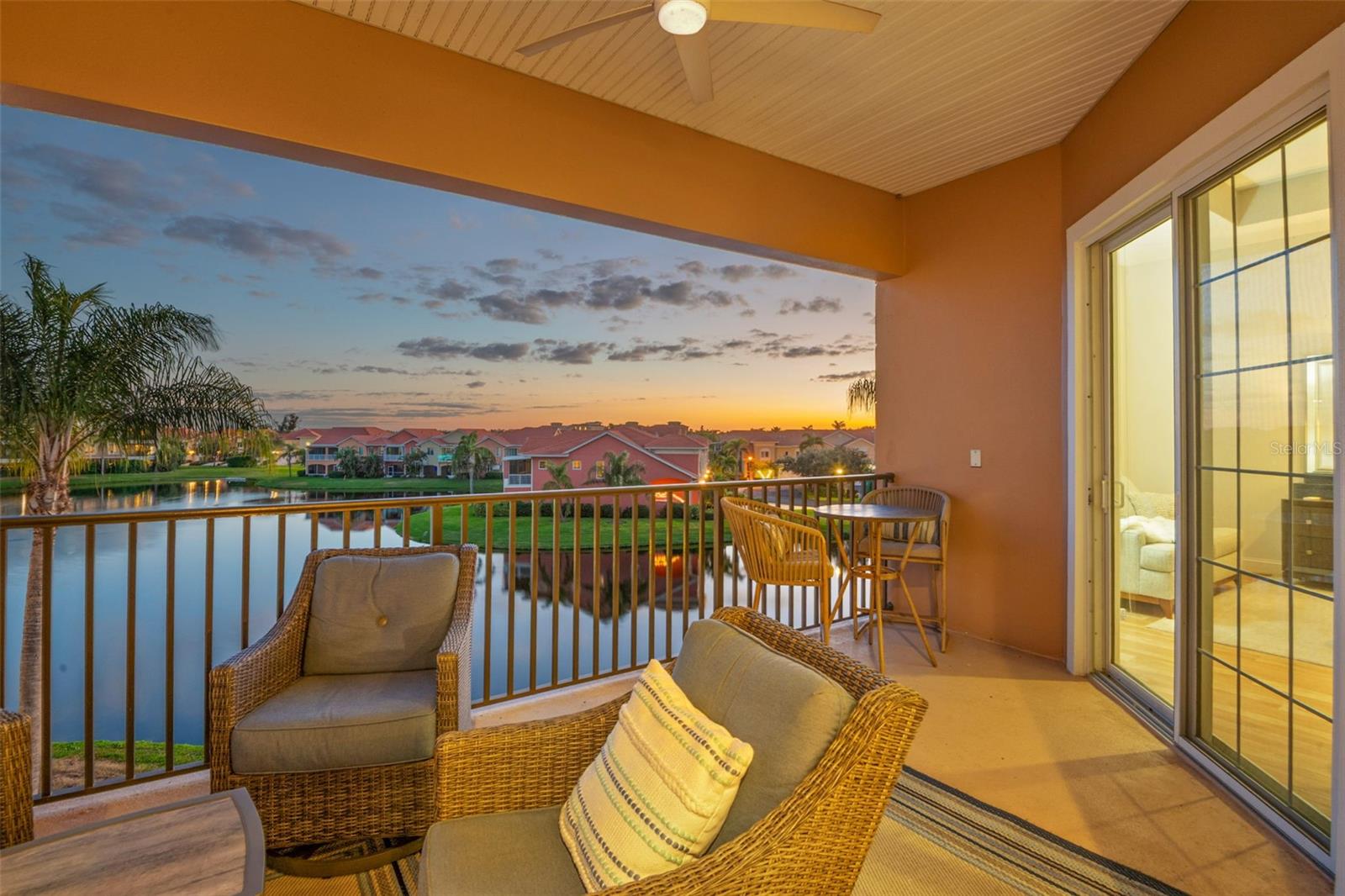 Partial view of large, covered terrace (19' x 10').