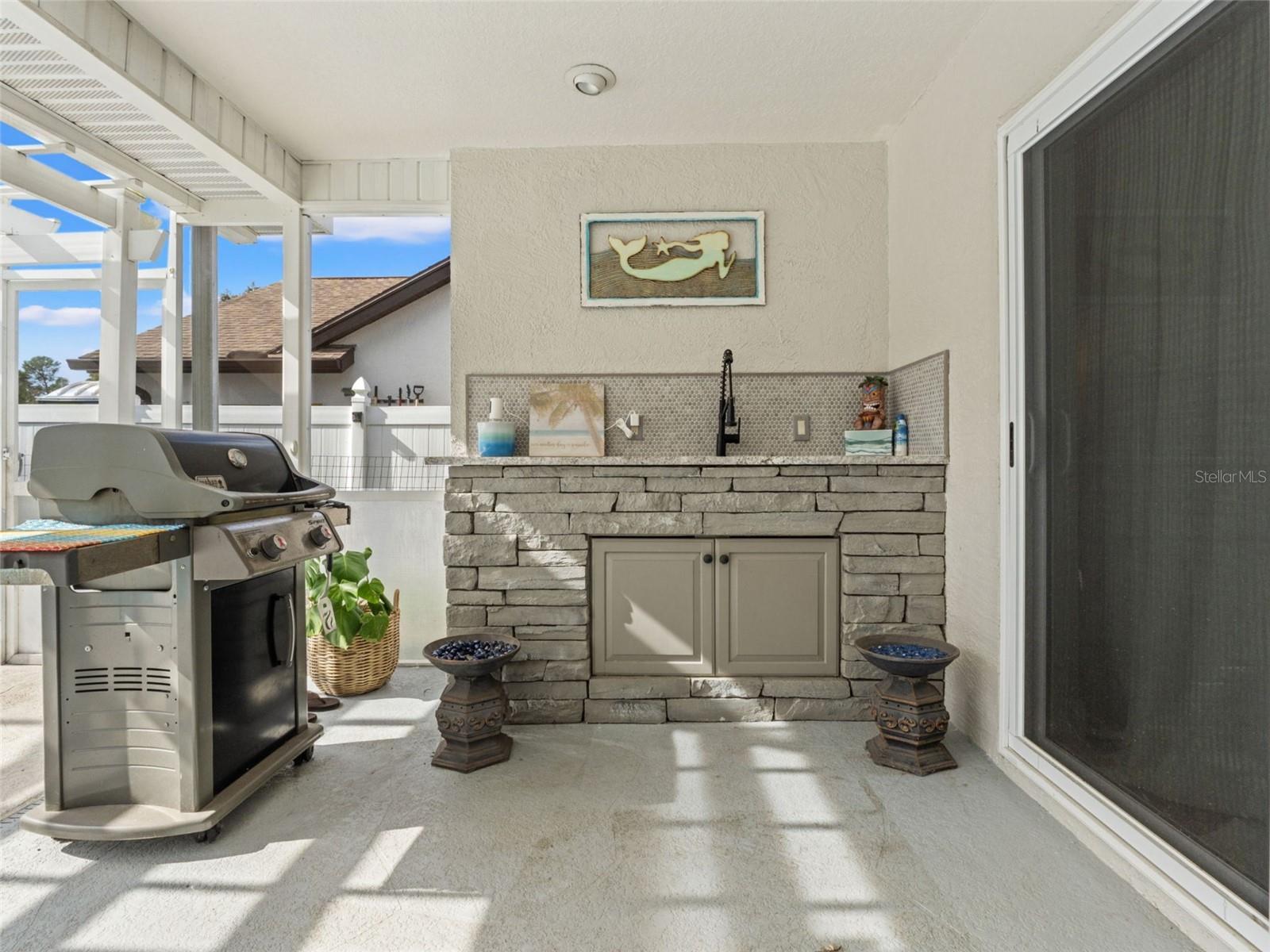 Outdoor summer kitchen