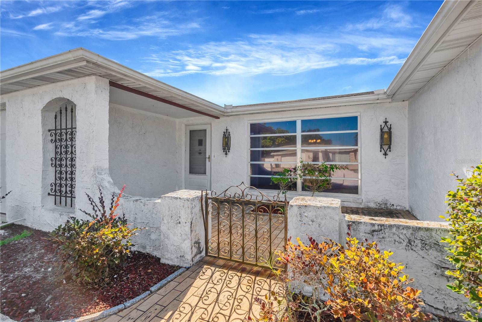 Front entry with courtyard