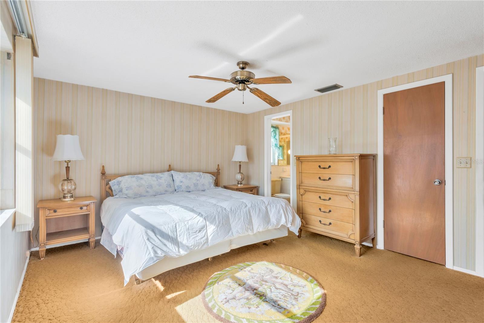 View from Primary bedroom looking towards the ensuite bathroom
