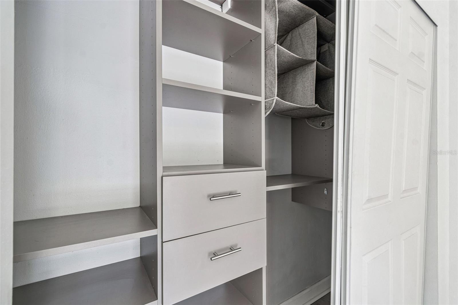 Beautiful upgraded closet!