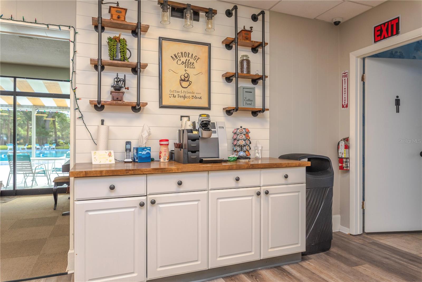 Clubhouse coffee bar.