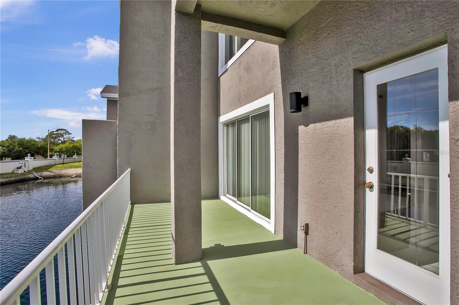 Balcony just outside the kitchen