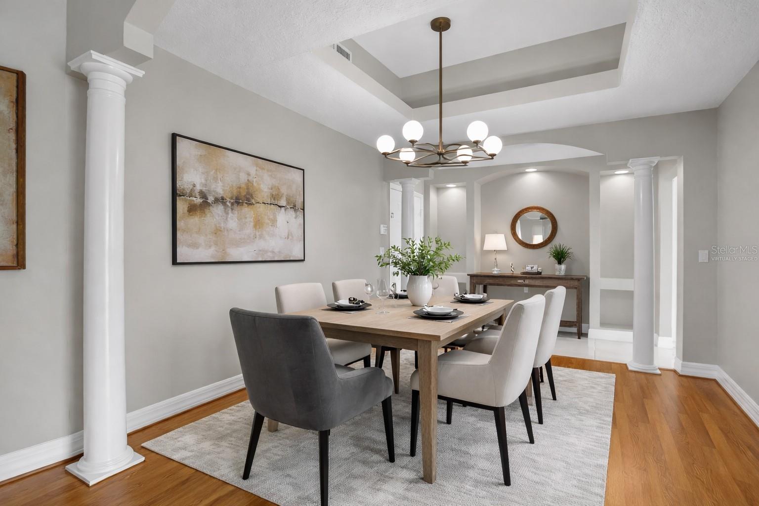 Virtually Staged Dining Room