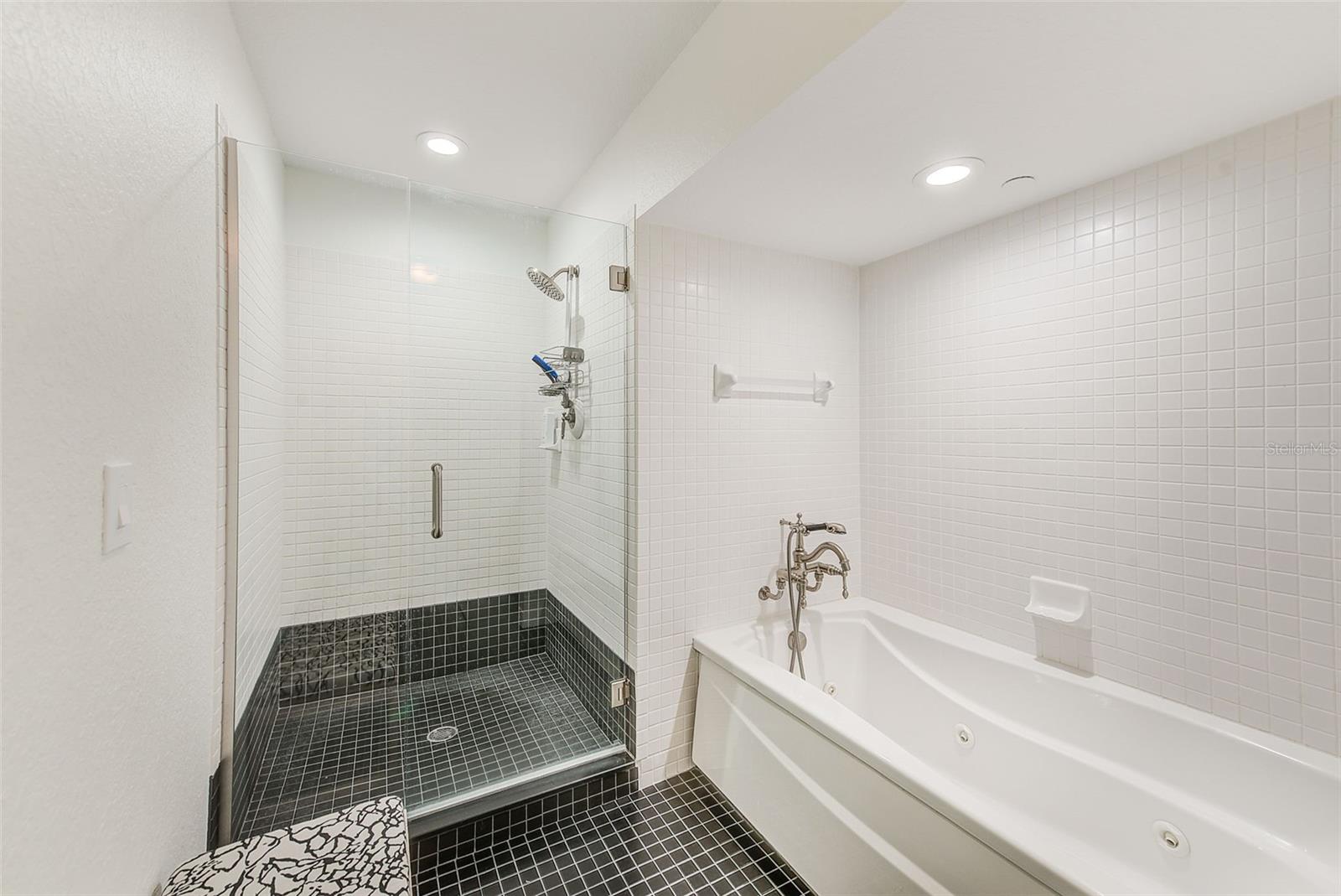 Primary Bath has a tub and a Shower